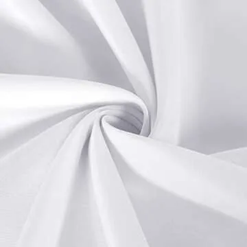 sancua 2 Pack White Tablecloth 60 x 84 Inch, Rectangle 4 Feet Table Cloth - Stain and Wrinkle Resistant Washable Polyester Table Cover for Dining Tables, Buffet Parties and Camping