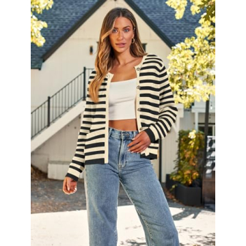 Stylish LILLUSORY Women's Cable Knit Cardigan for All Seasons