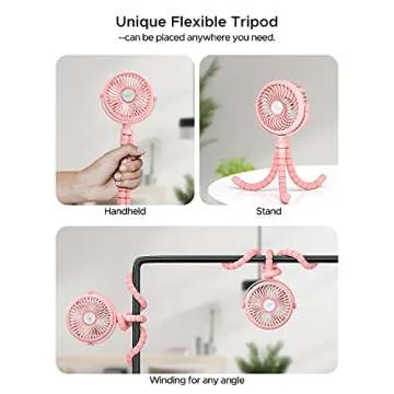 Creiv Stroller Fan - Versatile Battery Operated Cooling Fan