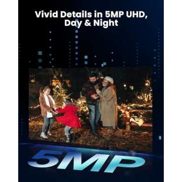 Rebluum Security Camera Outdoor Wireless - 3K/5MP Solar PTZ Camera with Night Vision