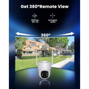 Rebluum 5MP Outdoor Camera - 360° Solar Powered Security