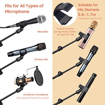 CAHAYA Boom Arm Mic Stand for Performance & Events