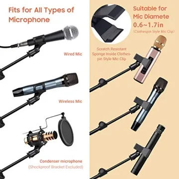 CAHAYA Boom Arm Mic Stand for Performance & Events