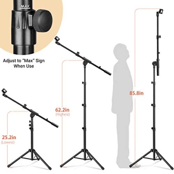 CAHAYA Boom Arm Mic Stand for Performance & Events