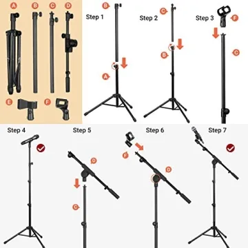 CAHAYA Boom Arm Mic Stand for Performance & Events