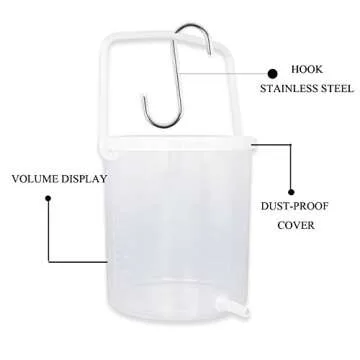 Topquafocus Large Enema Bucket Kit Anti-backflow Enema Kit for Men Women Colon Cleansing Detox Enemas 2 quarts Capacity 5 Tips Enema Kit……