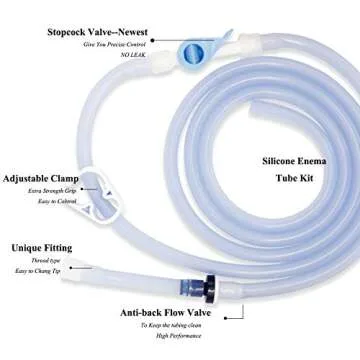 Topquafocus Large Enema Bucket Kit Anti-backflow Enema Kit for Men Women Colon Cleansing Detox Enemas 2 quarts Capacity 5 Tips Enema Kit……