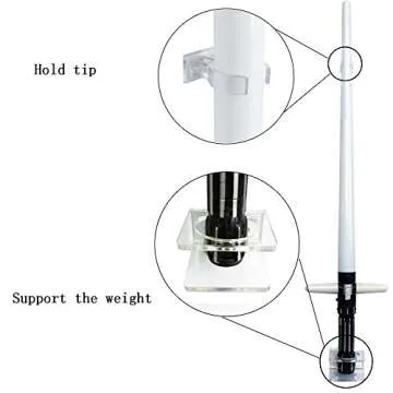 YST Clear Lightsaber Wall Mount - Easy Installation, Great Design