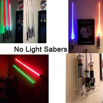 YST Clear Lightsaber Wall Mount - Easy Installation, Great Design