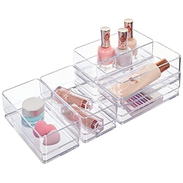 STORi SimpleSort 6-Piece Stackable Clear Drawer Organizer Set