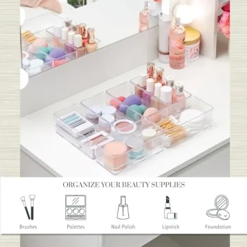 STORi SimpleSort 6-Piece Stackable Clear Drawer Organizer Set