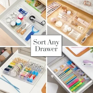 STORi SimpleSort 6-Piece Stackable Clear Drawer Organizer Set