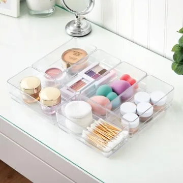 STORi SimpleSort 6-Piece Stackable Clear Drawer Organizer Set