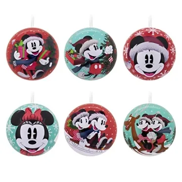 Hallmark Disney Mickey Mouse and Minnie Mouse Christmas Ornaments Set of 12