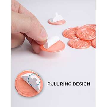 LANDVIDI 360PCS Double Sided Adhesive Dots for Wax Seal Stamp kit, 1inch Adhesive Wax Seal Backing for Wax Seal Stickers, Craft Adhesive Waxing (White)