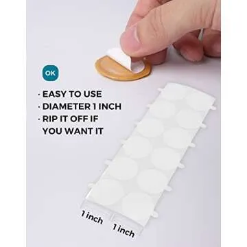LANDVIDI 360PCS Double Sided Adhesive Dots for Wax Seal Stamp kit, 1inch Adhesive Wax Seal Backing for Wax Seal Stickers, Craft Adhesive Waxing (White)