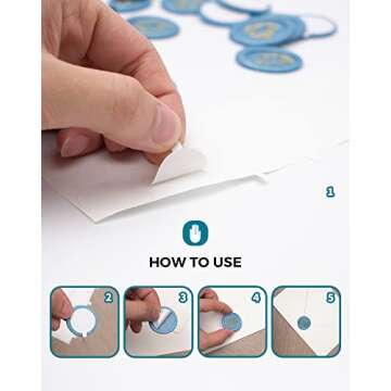 LANDVIDI 360PCS Double Sided Adhesive Dots for Wax Seal Stamp kit, 1inch Adhesive Wax Seal Backing for Wax Seal Stickers, Craft Adhesive Waxing (White)