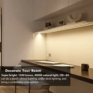 WOBANE Under Cabinet LED Light Kit with Remote Control