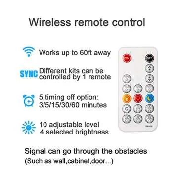WOBANE Under Cabinet LED Light Kit with Remote Control
