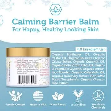 Era Organics Baby Diaper Balm - USDA Organic Ointment Cream Extra Soothing and Nourishing for Dry, Sensitive Skin - All Natural to Help Excess Moisture, Rash or Chafing