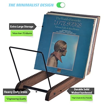 Extra-Large Vinyl Record Storage Holder for 75 Albums