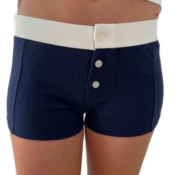 Lounge Shorts NUFIWI Floral Print Y2K Low Rise Micro