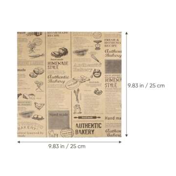 DOITOOL 50Pcs Sandwich Wrapping Paper - Grease Resistant & Vintage Design