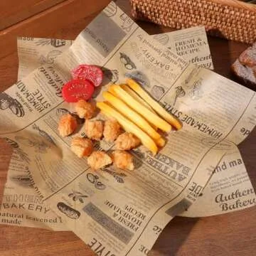 50Pcs Grease Resistant Sandwich Wrapping Paper for Food