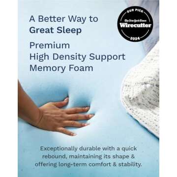 ViscoSoft 3 Inch Memory Foam Mattress Topper Full - Select High Density Ventilated Mattress Pad - Premium Removable Rayon Cover