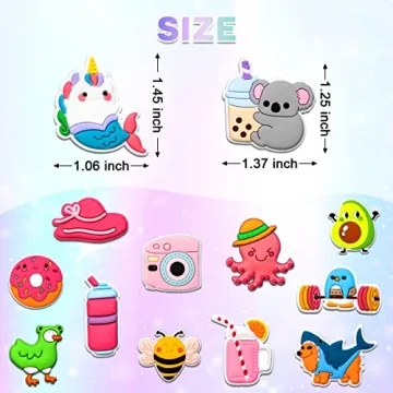 Cute Kawaii Shoe Charms Set of 100 for Kids and Teens