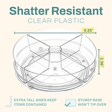 Home Intuition Lazy Susan - Clear Storage Organizer