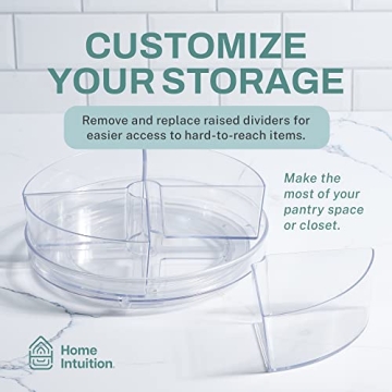 Home Intuition Lazy Susan - Clear Storage Organizer
