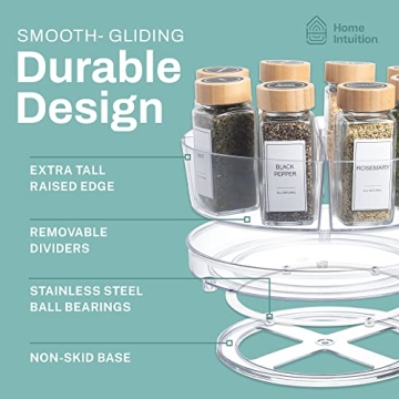 Home Intuition Lazy Susan - Clear Storage Organizer