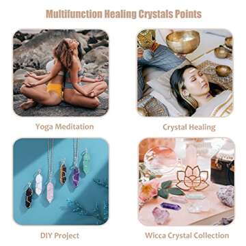 CrystalTears Natural Healing Crystal Points Set