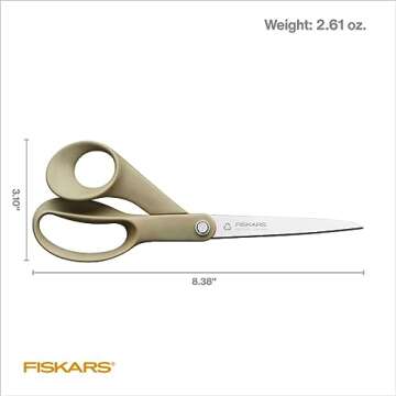 Fiskars 8" Recycled Fabric Scissors - Sustainable Craft Tool for Creative Projects