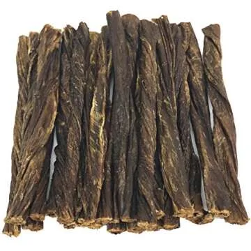 Pawstruck Natural 5” Beef Bully Slims Junior Gullet Chew Sticks for Small Dogs & Puppies – Healthy Rawhide Free Esophagus Jerky Dental Treat for Light Chewers, Supports Joint Health – 20 Count