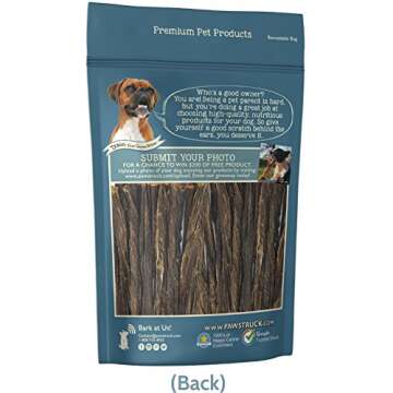 Pawstruck Natural 5” Beef Bully Slims Junior Gullet Chew Sticks for Small Dogs & Puppies – Healthy Rawhide Free Esophagus Jerky Dental Treat for Light Chewers, Supports Joint Health – 20 Count
