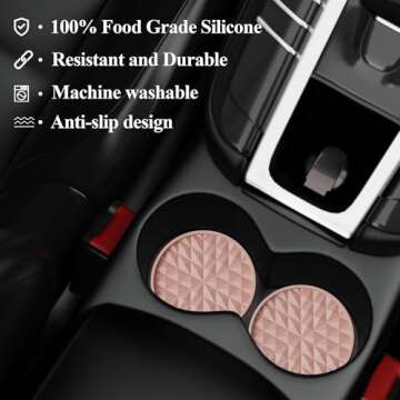Wingcases Car Coasters - Stylish Silicone Mats for Cars