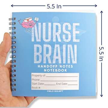 Field Equipt Nurse Essentials Report Notebook for Work & Nursing School Clinical, Notepad Replaces Foldable Nursing Clipboard, RN Student Accessories & Gifts, Pack of 2