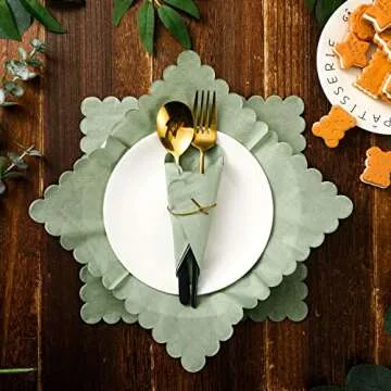 Elegant Scalloped Cocktail Napkins for All Events