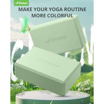 Trideer Yoga Block, Soft Non-Slip Surface Premium Foam Blocks, Supportive, Lightweight, Odorless, Yo...
