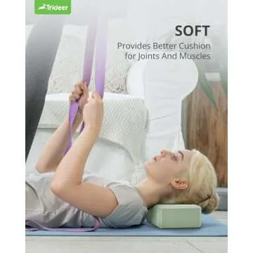 Trideer Yoga Block - Premium Non-Slip Foam for Yoga & Fitness
