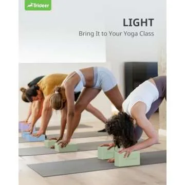 Trideer Yoga Block - Premium Non-Slip Foam for Yoga & Fitness