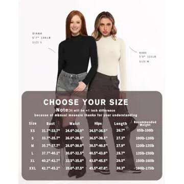 MANGOPOP Long Sleeve Bodysuit Mock Turtleneck for Women Thong Body Suits Cotton Tight Going Out Tops Creamy White XS