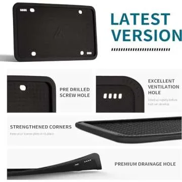 Aujen Silicone License Plate Frame for Stylish Protection