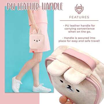 na1 Cute Kawaii Plush Makeup Bag for Women and Girls