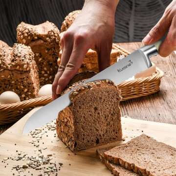 Kuisine Chef Knife Set - High Carbon and Ergonomic Handles