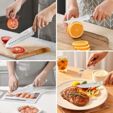 Kuisine Chef Knife Set - High Carbon and Ergonomic Handles