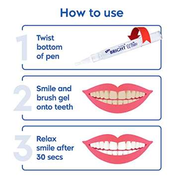 AsaVea Teeth Whitening Pen-2 pens, More Than 20 Uses, Effective, Painless, No Sensitivity, Travel Friendly, Easy to Use, Beautiful White Smile, Natural Mint Flavor