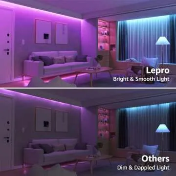 Lepro 65.6ft LED Strip Lights with Remote and Clips